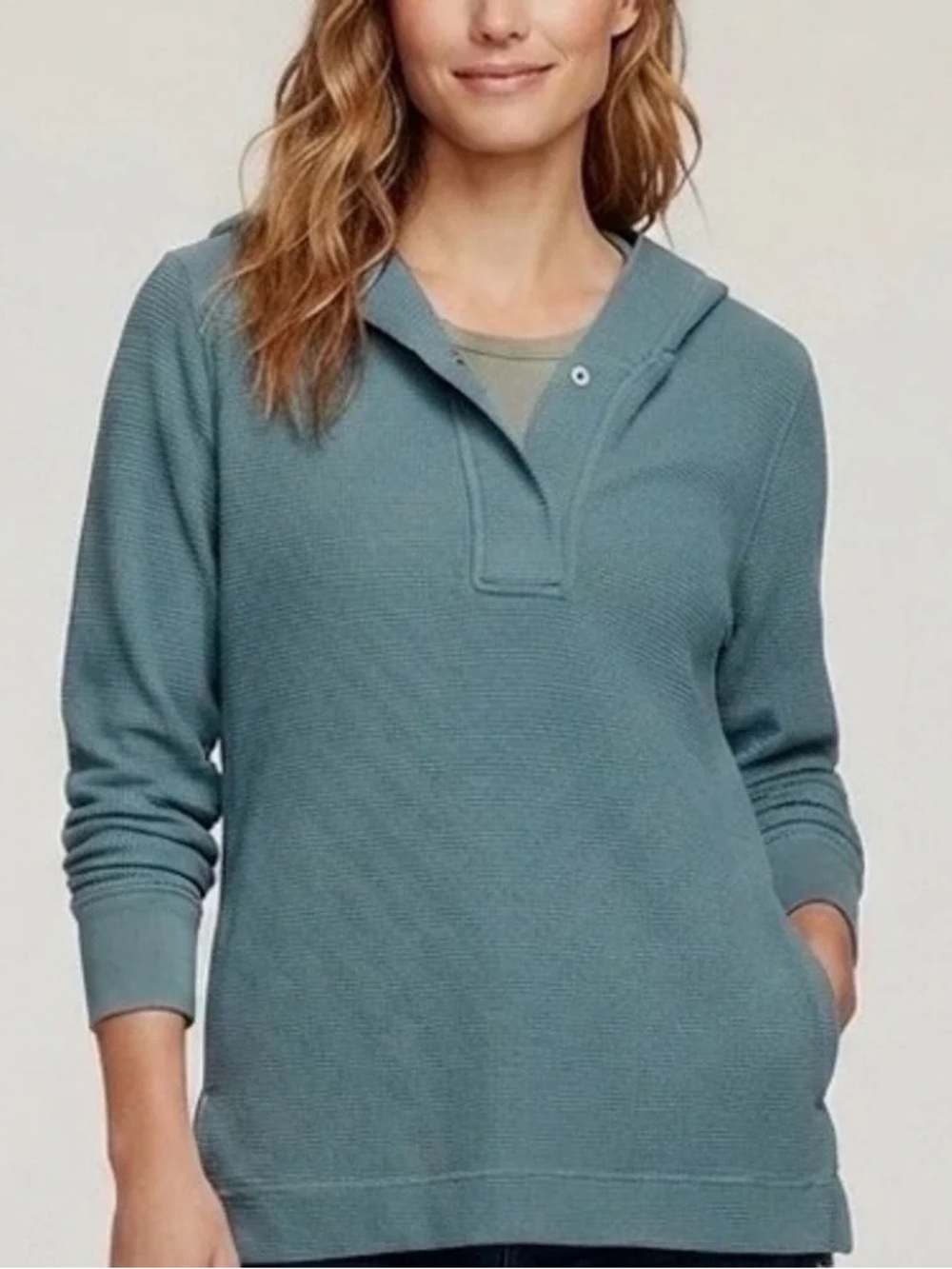 Athleta Coaster Luxe Waffle Pullover Hoodie